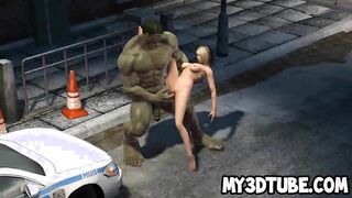 3D The Increidble Hulk getting his hard cock sucked