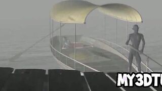 Petite 3D cartoon elf babe gets fucked on a boat