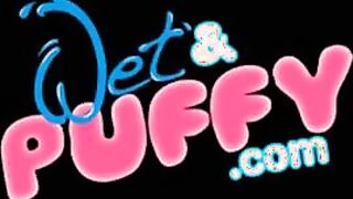 Pumping babe's tits and cunt