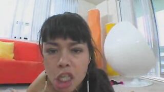 POV blowjob from a skinny tan asian