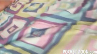 Ashley tearing open her pantyhose and exposing her pussy