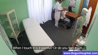 Topless patient seduced by horny doctor