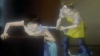 Two hentai guy trapped in their sex affair