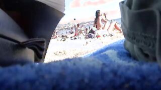 Spying on hot beach girls