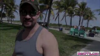 Twerking on the beach turns into a wild fuck fest back at the hotel