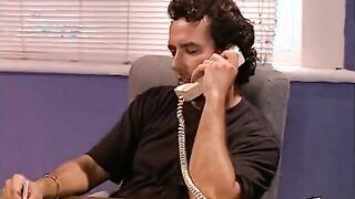 Threesome with a horny blonde