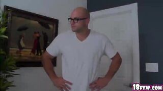 Super hot sexy teen Zoey Paige sucks and fucks while on top