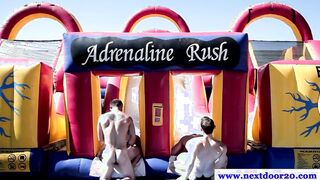 Muscled amateur hunks outdoor anal fuck