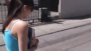 Fooling a skinny school girl to go for anal