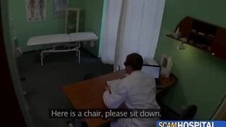 Sexy blonde goes cowgirl with her doctor