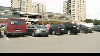 Older dude screws doll outdoor