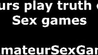 Amateurs lesbian kisses in truth or dare game