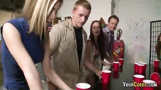 Naked College Beer Pong At Sorority Party