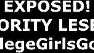 Lesbian teens suck strapon cock for sorority group