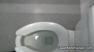 Bigtit latina teen licked in public toilet