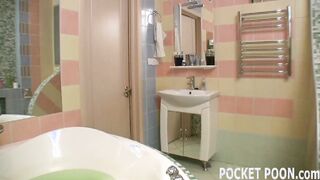 Cute teen caught masturbating by her roommate