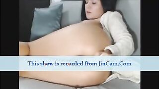 Pretty bigtits girl play with toys on webcam chat