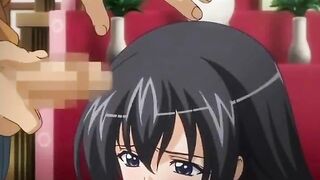 Innocent hentai housewife gets all her holes poked