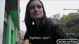 Cat eyed euro honey Rosalinda public sex