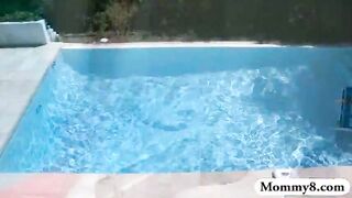 Mature MILF Brandi Love and hot blonde teen share a hard dick