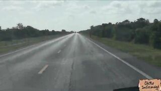 Sexy busty Nadia Capri has a flat tire and is hitch hiking for a ride home