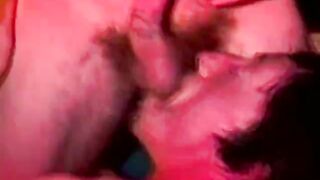 Old straight bear is giving head