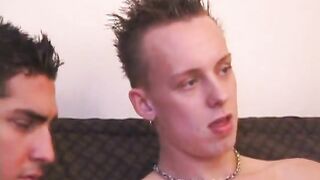 Straight punk guys enjoying handjob session