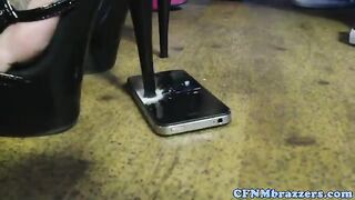 Cfnm babes blowing dude in the car