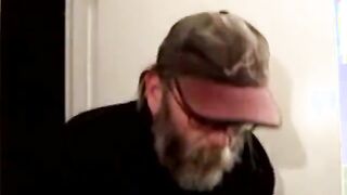 Mature bearded bear straight amateur masturbating