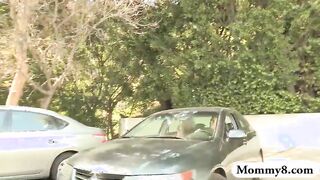 Mature MILF Brandi Love gives sex lessons to a teen boy