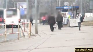 Gina gives guy sex in the backseat of car for giving her a ride