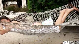 Cute girlfriend hardcore anal sex ending with a facial in a hotel