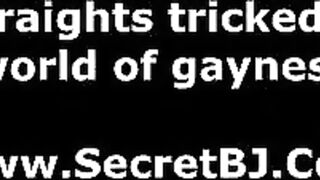 Straight tricked into gay blowjob at gloryhole