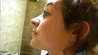 Petite Natasha princess naked at toilet