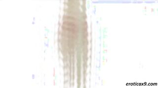 Blonde sensation Natali Starr wears her sexy red lingerie and gets fucked