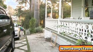 Veronica Avluv Rides her Student's Young Cock