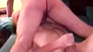 Hairy blue collar gets jerked by kinky dude