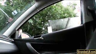 Shy busty Marina Visconti has sex with guy who gave her a ride