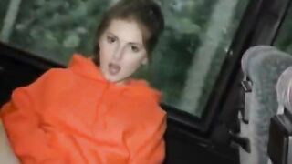 Blonde Slut Fingers Herself On A Public Bus