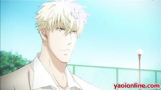 Two hentai guys hot kissing and free sex