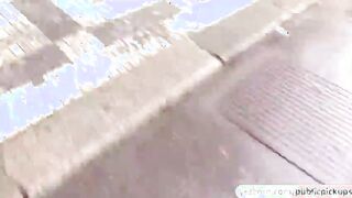 Busty Blanka Grain exposes her lovely tits and gets fucked in public