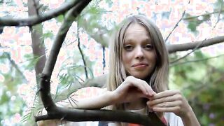 Beautiful gaunt girl Gloria opening