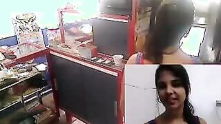 Hot latin nude in your workplace