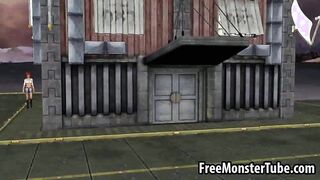 Hot 3D redhead honey enjoying getting double teamed