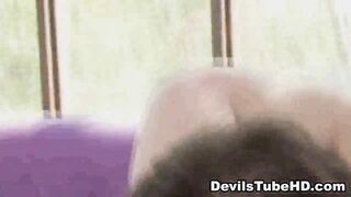 Foxy brunette babe getting licked and fucked hard