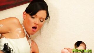 slimy surprise for two hot babes