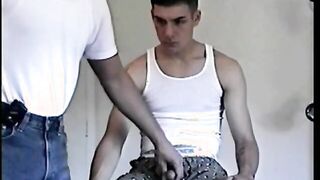 Straight seduced guy jerked by gay dude