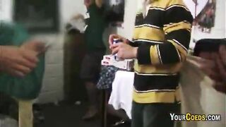 College Students Striptease Twister Party