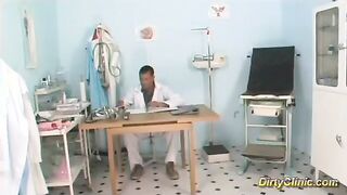 horny Whore fucks her gynecologist