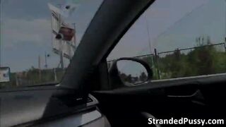 Sexy teen brunette Anita gets fucked in doggystyle and receives a hot cum